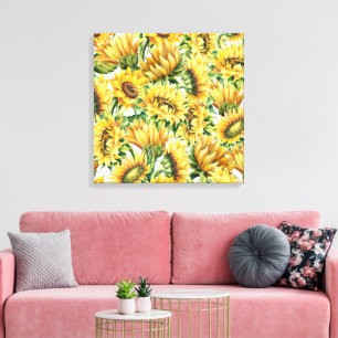 Toile Jardin de Tournesols Artistiques - Floral Vintage