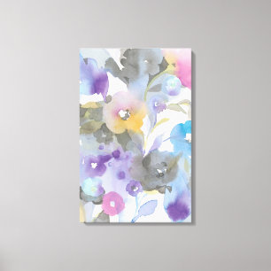 Toile Jardin des bijoux   Pétales pastel violet