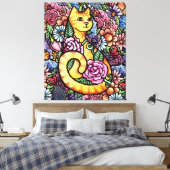 Toile Jardin des chats Tabby Orange (Insitu(Chambre))
