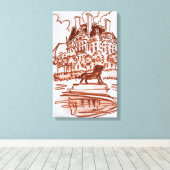 Toile Jardin des Tuileries au Louvre | Paris, France (Insitu (Plancher de Bois))