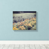 Toile Jardin Fleur En Noir Et Blanc (Insitu (Plancher de Bois))