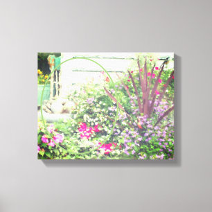 Toile Jardin Fleur Jardin Peinture Ajouter Votre Propre