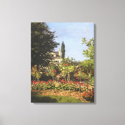 Toile Jardin fleuri à Sainte Adresse par Claude Monet (Recto)