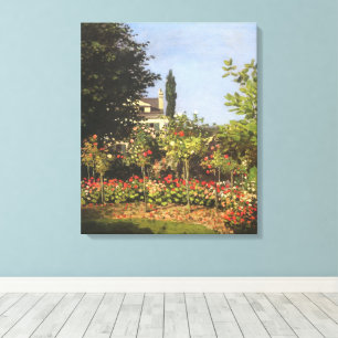 Toile Jardin fleuri à Sainte Adresse par Claude Monet