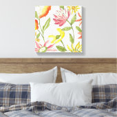 Toile Jardin fleuri avec Arrière - plan blanc (Insitu(Chambre))