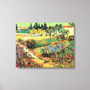 Toile Jardin fleuri avec sentier, Vincent van Gogh