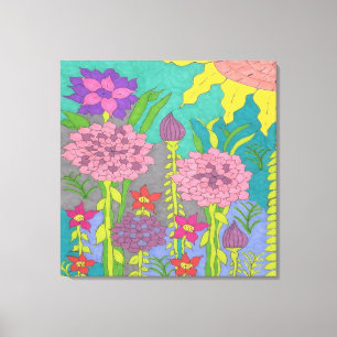 Toile Jardin fleuri du printemps