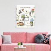 Toile Jardin fleuri Vintage (Insitu(Salon))