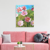 Toile Jardin Floral Rose (Insitu(Salon))