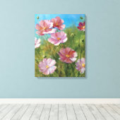 Toile Jardin Floral Rose (Insitu (Plancher de Bois))