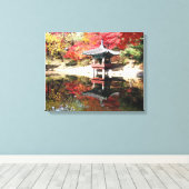 Toile Jardin japonais d'automne de Séoul (Insitu (Plancher de Bois))