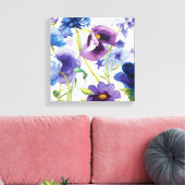 Toile Jardin mixte bleu et violet (Insitu(Salon))