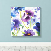 Toile Jardin mixte bleu et violet (Insitu (Plancher de Bois))