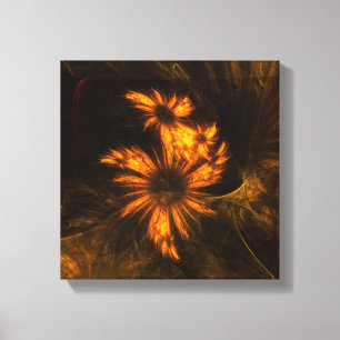 Toile Jardin Mystique Art Abstrait Noir et Blanc