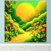 Toile Jardin Orange Luxuriant (Insitu (Plancher de Bois))