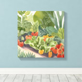 Toile Jardin potager | Peinture à l'aquarelle (Insitu (Plancher de Bois))