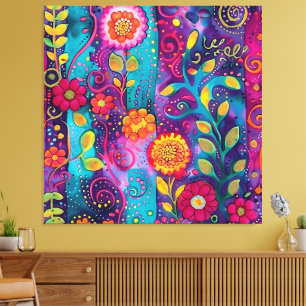 Toile Jardin Psychedelique – Folie en Fleur