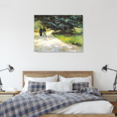 Toile Jardin public avec couple par Vincent van Gogh (Insitu(Chambre))