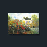 Toile Jardin Rose Monet<br><div class="desc">Monet Rose Jardin toile enveloppé. Huile sur toile de 1883. Claude Monet, impressionniste français, a créé quelques-uns des plus beaux paysages de jardin près de chez lui à Giverny. C'est l'une de ses oeuvres antérieures représentant un jardin rose le matin près d'Argenteuil. L'oeuvre présente des roses jaunes, rouges et blancs...</div>