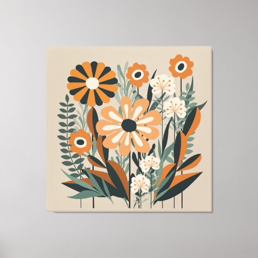 Toile Jardin scandinave du milieu du siècle (Recto)
