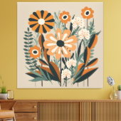 Toile Jardin scandinave du milieu du siècle (Insitu(Salon))