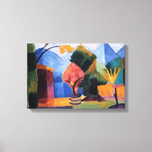 Toile Jardin sur le lac de Thoune par August Macke, Art
