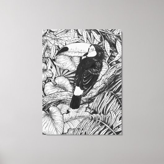 Toile Jardin tropical toucan (Recto)