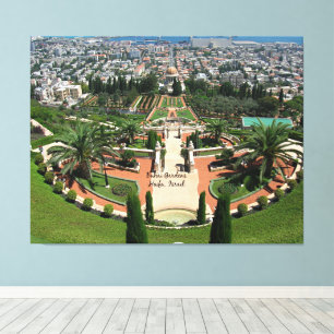 Toile Jardins Bahai à Haïfa, Israël