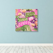 Toile Jardins Floraux Rose Violet (Insitu (Plancher de Bois))