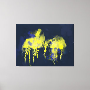 Toile " jaune 48x35 dramatique sur la peinture d'abrég