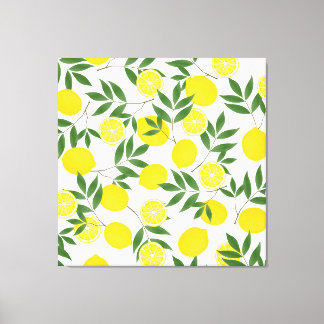 Toile Jaune citron set motif sans soudure