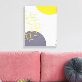 Toile Jaune, cool, moderne, art géométrique tendance (Insitu(Salon))