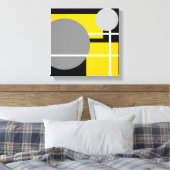 Toile Jaune Gris Noir Blanc Moderne (Insitu(Chambre))