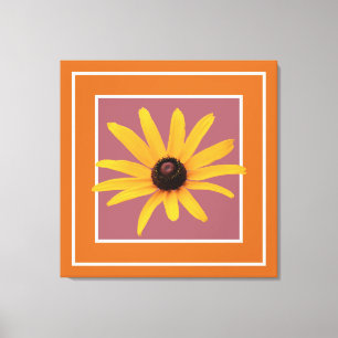 Toile Jaune Noir-Eyed Susan Coca moderne Rose Brown