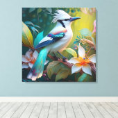 Toile Jay à ailes Turquoises en berceau (Insitu (Plancher de Bois))