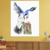 Toile Jay bleu d'oiseau de la forêt (Insitu(Salon))