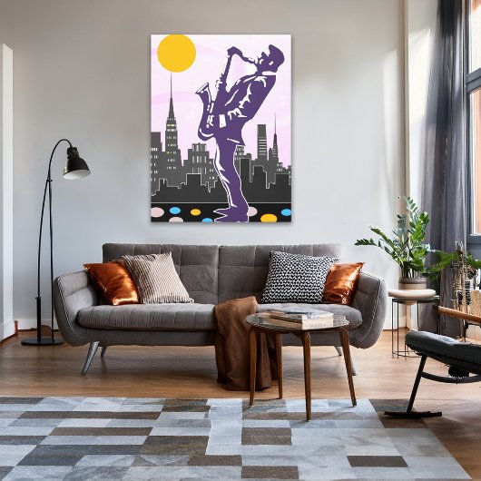 Toile Jazz Saxophone
