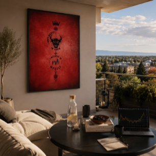 Toile Je crois en moi Symbole Trader Rouge Cramoisi