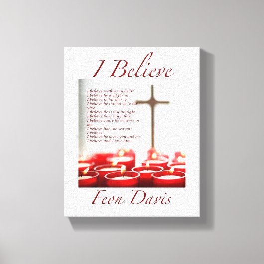 TOILE JE CROIS QUE POEM CANVAS CANVAS IMPRIMER (Recto)