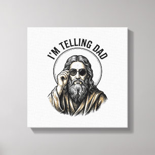Toile Je dis à Papa un T-shirt drôle avec gravure vintag