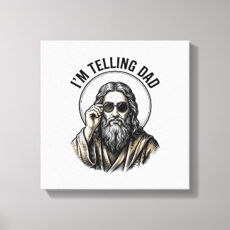 Toile Je dis à Papa un T-shirt drôle avec gravure vintag