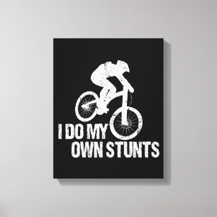 Toile Je Fais Mes Propres Pieds En Vélo De Descente Drôl