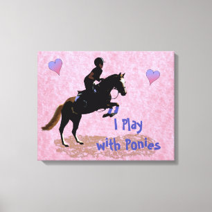 Toile Je joue avec des poneys