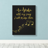 Toile Je le louerai avec la chanson KJV Bible Verse (Insitu (Plancher de Bois))