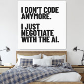 Toile Je ne code plus, je négocie avec l'IA (Insitu(Chambre))