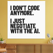 Toile Je ne code plus, je négocie avec l'IA (Insitu(Salon))