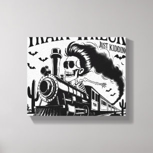 Toile Je ne suis pas toujours une épave de train Hallowe