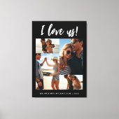 Toile Je nous aime Script Photo noir et blanc (Recto)