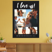 Toile Je nous aime Script Photo noir et blanc (Insitu(Salon))