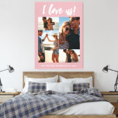 Toile Je nous aime Script Photo rose et blanc (Insitu(Chambre))